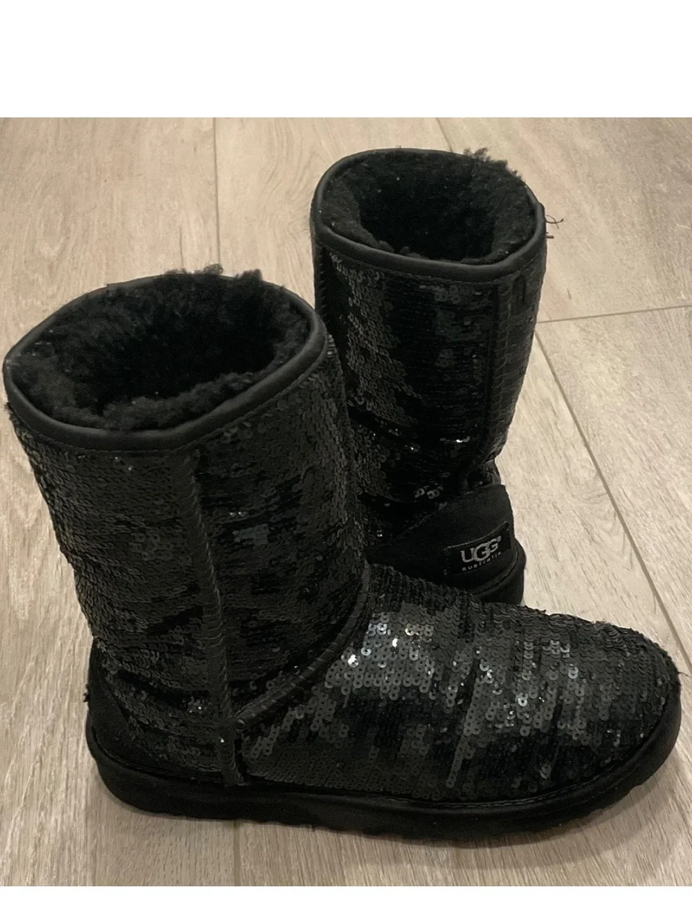 UGG Black Sequins Boots Size 7